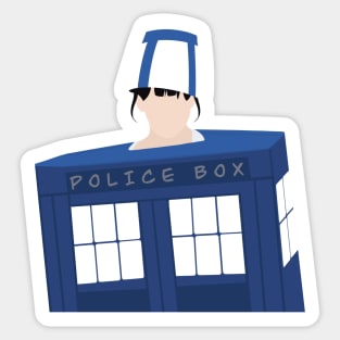 syd in police box costume Sticker